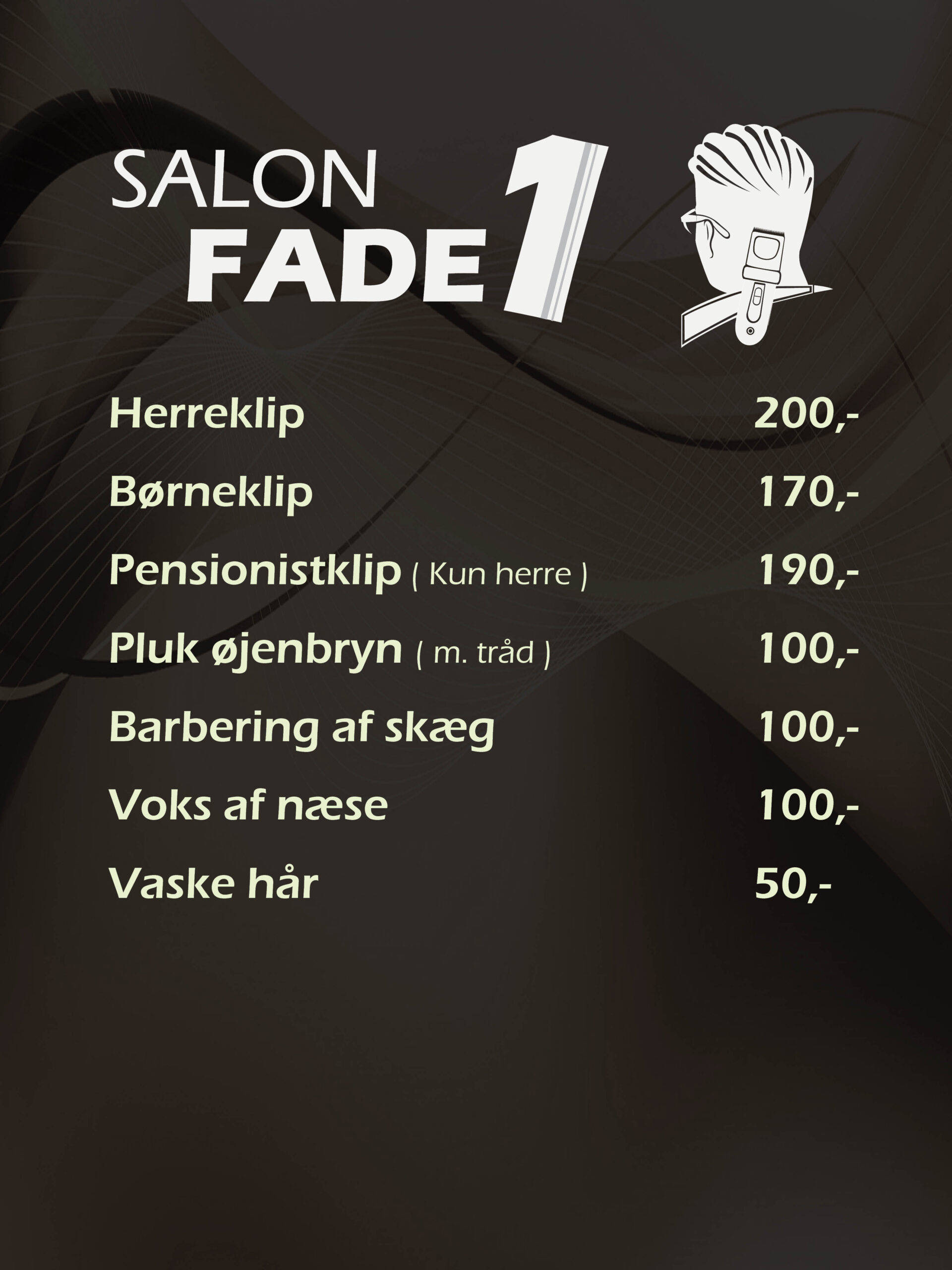 Pris liste Mand3